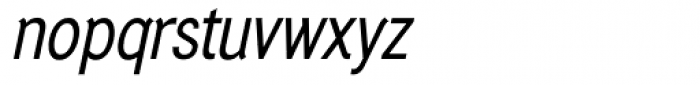 Generation Gothic Condensed Italic Font LOWERCASE