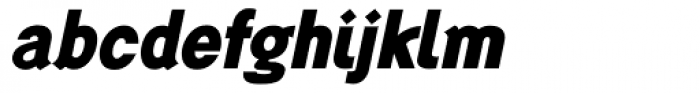 Generation Gothic ExtraBold Italic Font LOWERCASE