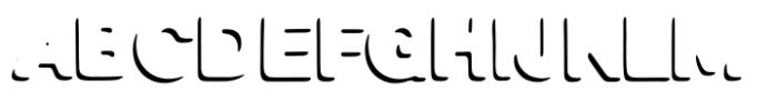 Generic G25 ES Formal Shadow Font UPPERCASE