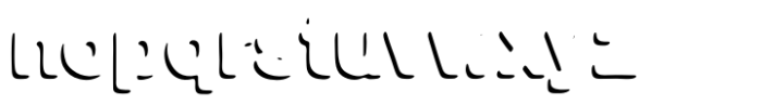 Generic G25 ES Formal Shadow Font LOWERCASE