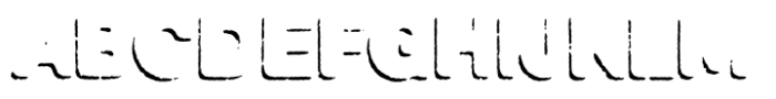 Generic G85 ES Rough Shadow Font UPPERCASE