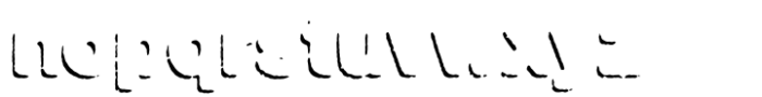 Generic G85 ES Rough Shadow Font LOWERCASE