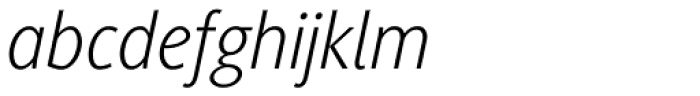 Generis Sans Com Light Italic Font LOWERCASE