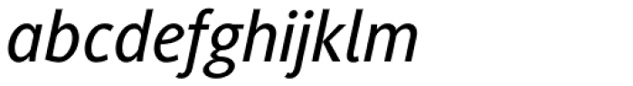 Generis Sans Pro Medium Italic Font LOWERCASE