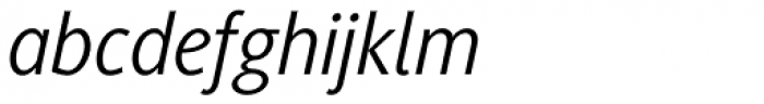Generis Sans Std Regular Italic Font LOWERCASE