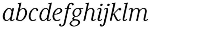 Generis Serif Com Italic Font LOWERCASE