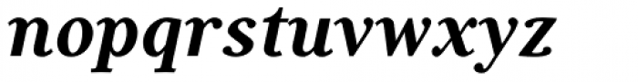 Generis Serif Pro Heavy Italic Font LOWERCASE
