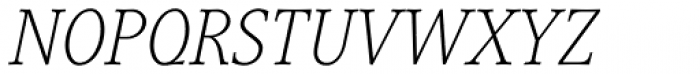 Generis Serif Pro Thin Italic Font UPPERCASE