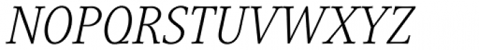 Generis Serif Std Light Italic Font UPPERCASE