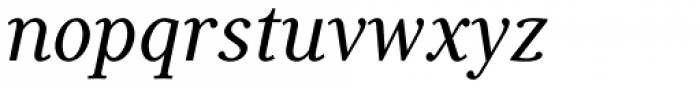 Generis Serif Std Medium Italic Font LOWERCASE