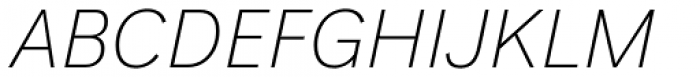 Generisch Sans Light Slanted Font UPPERCASE