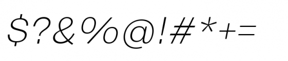 Genora Sans Extra Light Italic Font OTHER CHARS