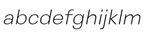 Genora Sans Extra Light Italic Font LOWERCASE