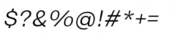 Genora Sans Light Italic Font OTHER CHARS