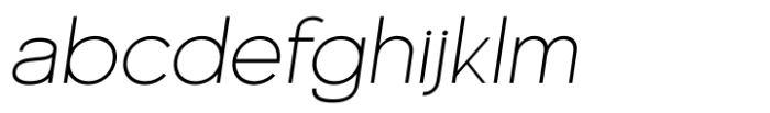 Genova Thin Italic Font LOWERCASE