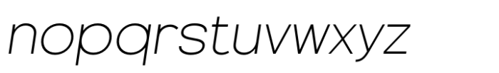 Genova Thin Italic Font LOWERCASE