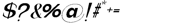 Gentano Athiroen  Italic Black Expanded Font OTHER CHARS