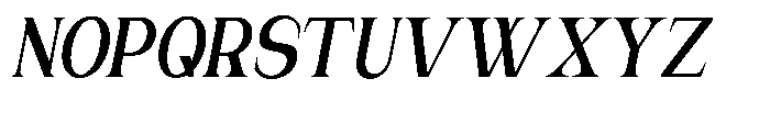 Gentano Athiroen  Italic Black Extra Condensed Font UPPERCASE