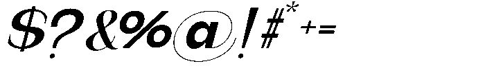 Gentano Athiroen  Italic Black Extra Expanded Font OTHER CHARS