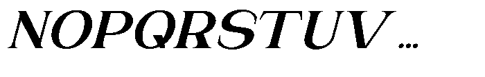 Gentano Athiroen  Italic Black Extra Expanded Font UPPERCASE