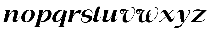 Gentano Athiroen  Italic Black Extra Expanded Font LOWERCASE