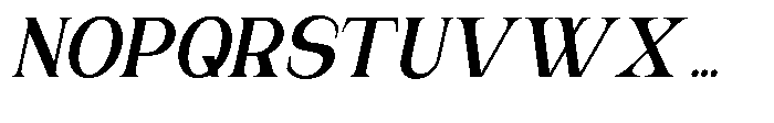 Gentano Athiroen  Italic Black Semi Condensed Font UPPERCASE