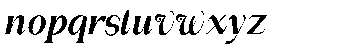 Gentano Athiroen  Italic Black Semi Condensed Font LOWERCASE