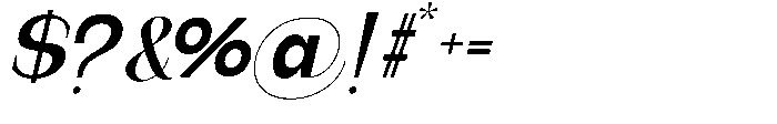 Gentano Athiroen  Italic Black Semi Expanded Font OTHER CHARS