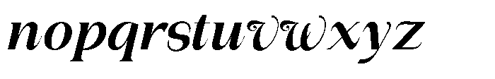 Gentano Athiroen  Italic Black Semi Expanded Font LOWERCASE