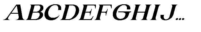 Gentano Athiroen  Italic Black Ultra Expanded Font UPPERCASE