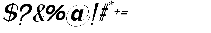 Gentano Athiroen  Italic Black Font OTHER CHARS