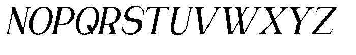 Gentano Athiroen  Italic Bold Condensed Font UPPERCASE