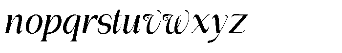 Gentano Athiroen  Italic Bold Condensed Font LOWERCASE
