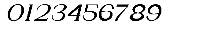 Gentano Athiroen  Italic Bold Expanded Font OTHER CHARS