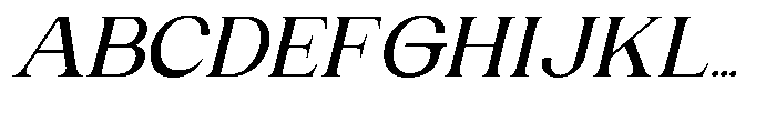 Gentano Athiroen  Italic Bold Expanded Font UPPERCASE