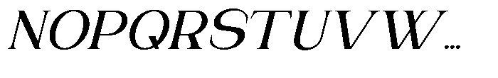 Gentano Athiroen  Italic Bold Expanded Font UPPERCASE