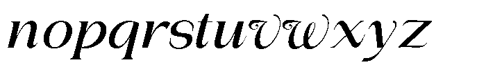 Gentano Athiroen  Italic Bold Expanded Font LOWERCASE