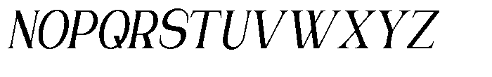 Gentano Athiroen  Italic Bold Extra Condensed Font UPPERCASE