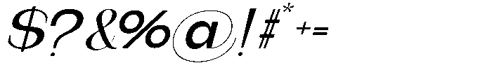 Gentano Athiroen  Italic Bold Extra Expanded Font OTHER CHARS