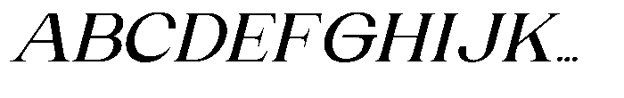 Gentano Athiroen  Italic Bold Extra Expanded Font UPPERCASE