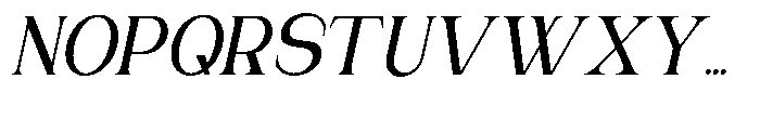 Gentano Athiroen  Italic Bold Semi Condensed Font UPPERCASE