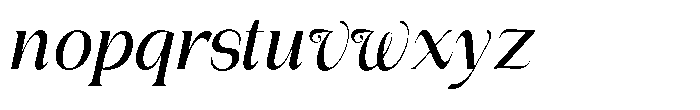 Gentano Athiroen  Italic Bold Semi Condensed Font LOWERCASE