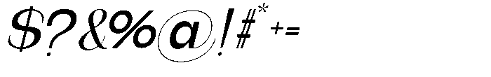 Gentano Athiroen  Italic Bold Semi Expanded Font OTHER CHARS