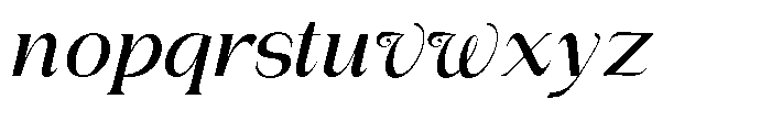 Gentano Athiroen  Italic Bold Semi Expanded Font LOWERCASE