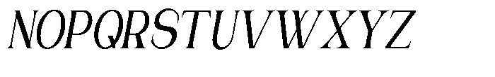 Gentano Athiroen  Italic Bold Ultra Condensed Font UPPERCASE