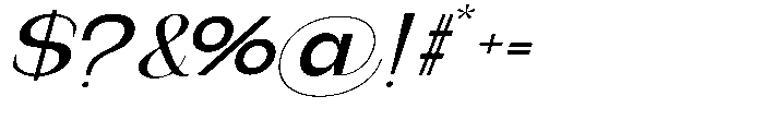 Gentano Athiroen  Italic Bold Ultra Expanded Font OTHER CHARS
