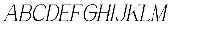 Gentano Athiroen  Italic Condensed Font UPPERCASE
