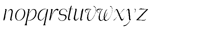 Gentano Athiroen  Italic Condensed Font LOWERCASE