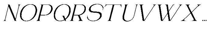 Gentano Athiroen  Italic Expanded Font UPPERCASE