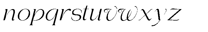 Gentano Athiroen  Italic Expanded Font LOWERCASE
